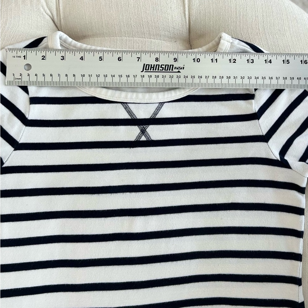 GAP Nautical Women's Pullover Striped Shirt Top White & Navy Long Sleeves Small - Picture 6 of 11